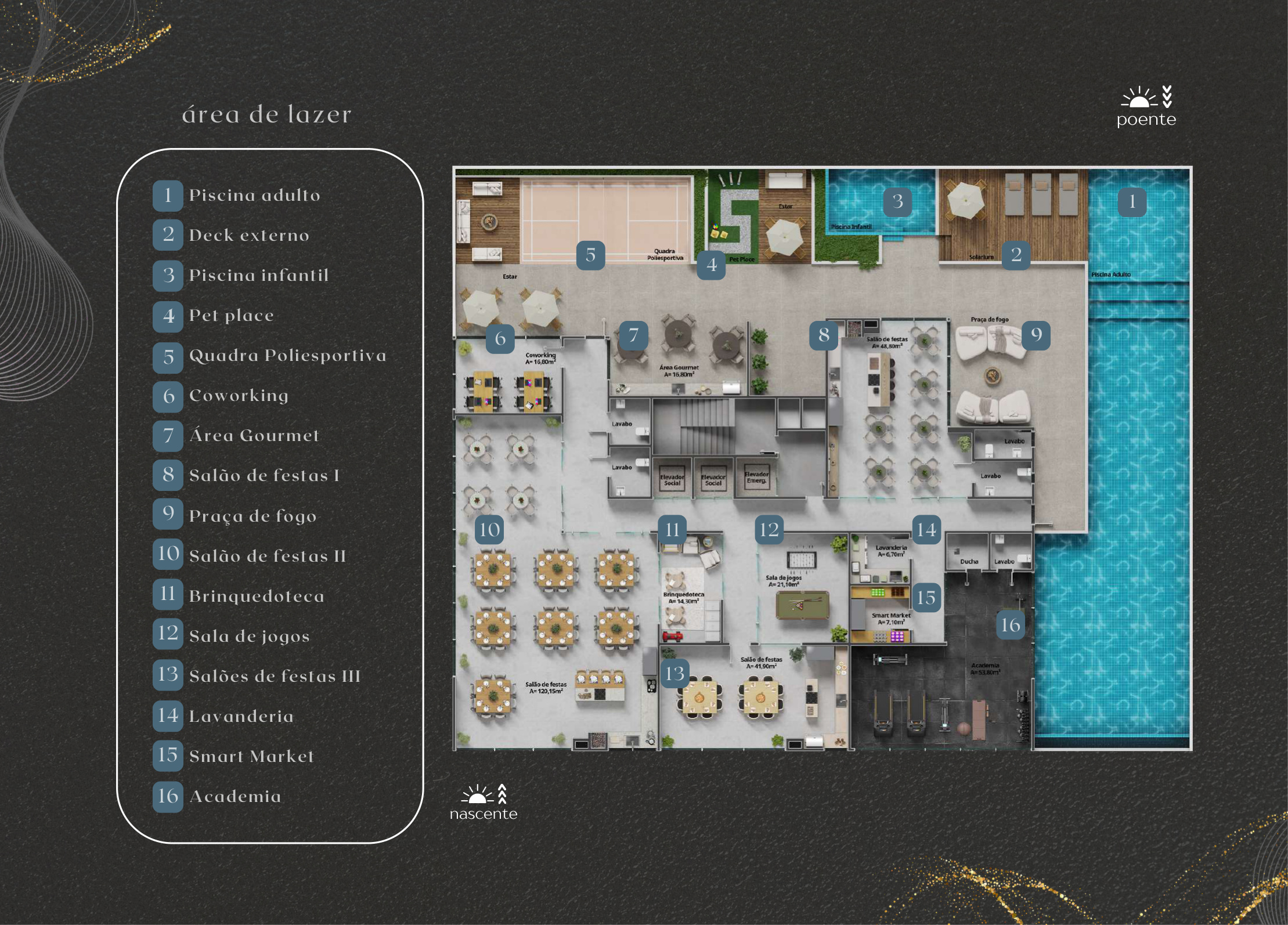 Voya Residence — Planta Área de Lazer