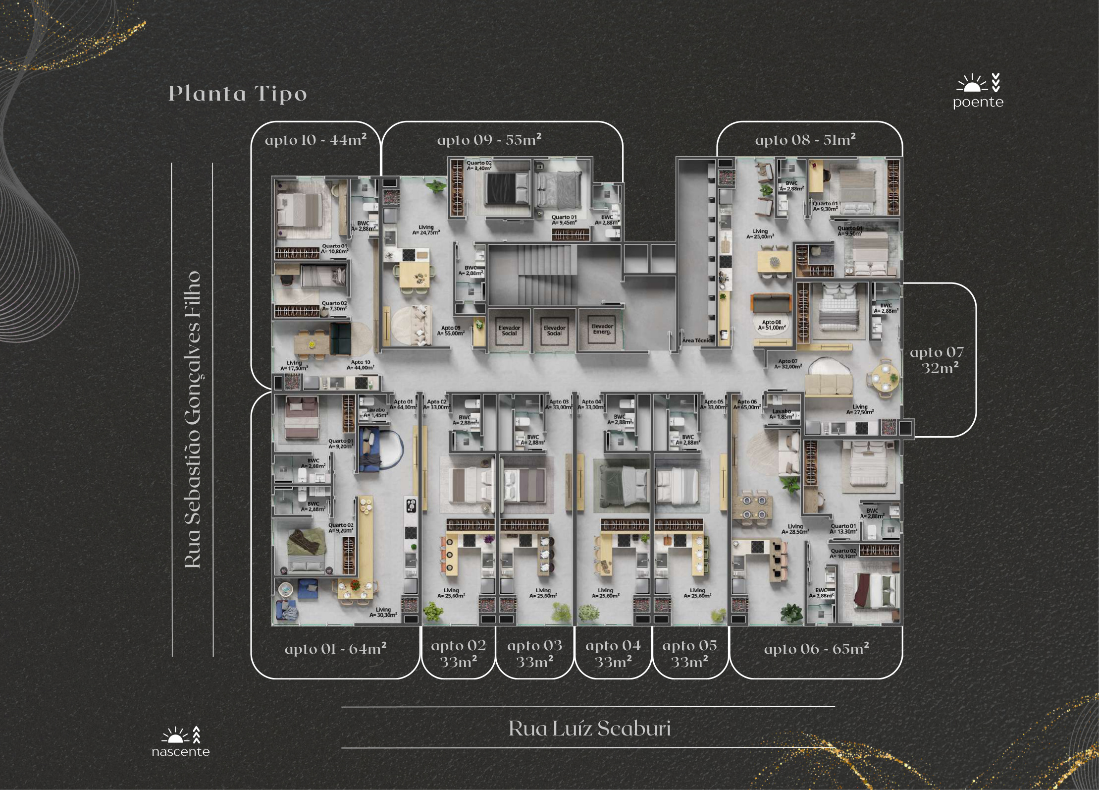 Voya Residence — Planta Tipo Pavimento